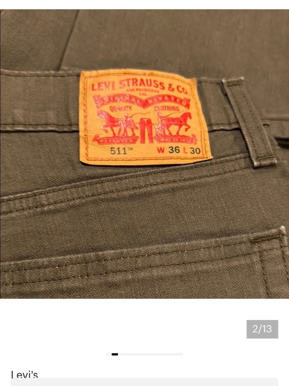 Levi's Men's Olive Cargo Work Pants